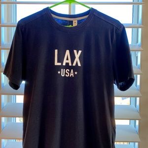 Black Adidas T-Shirt - LAX - GPS Coordinates